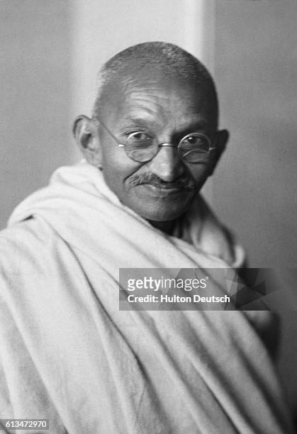 Mahatma Gandhi, leader of campaigns of nonviolence and civil disobedience in the Indian Independence struggle.