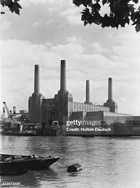 View of Battersea Power Station from across the Thames.