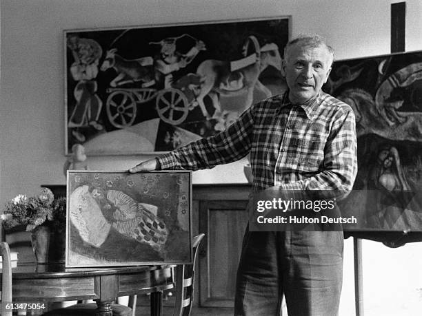 Marc Chagall the Russian-born painter and graphic artist.