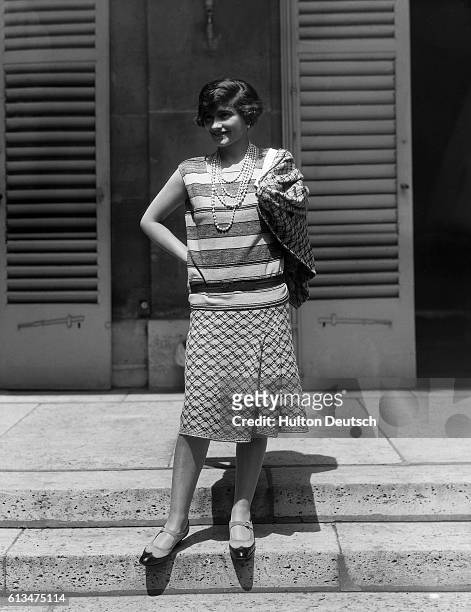 The French fashion designer Coco Chanel . She set up her own couture house and created the famous brand of perfume Chanel no. 5. 1929.