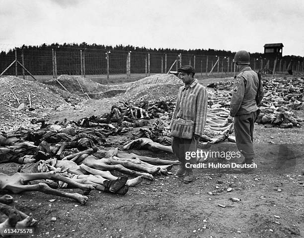 At the German concentration camp for the extermination of Jews known as Lager 3, a Polish Jew who had himself been a prisoner for 7 months looks at...