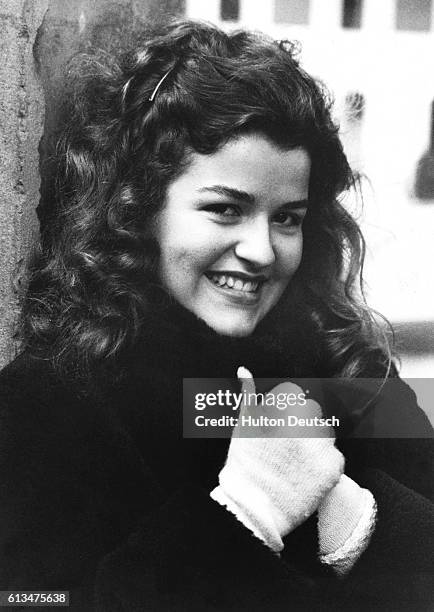 German violinist Anne-Sophie Mutter, London, 1980.