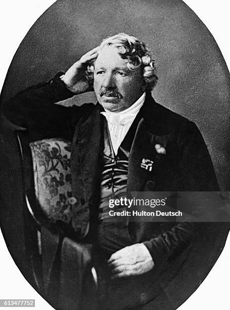 Louis Jacques Daguerre the French painter and pioneering photographer who invented the daguerreotype process for obtaining positive photographic...