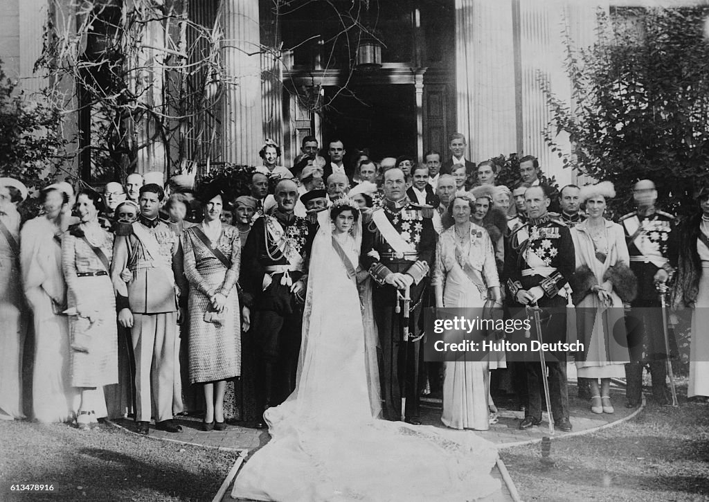 Wedding Portrait of Prince Paul and Princess Frederika of Greece