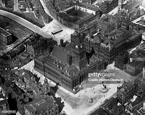 Mr. Lloyd George's visit to Leeds. Photo shows the Town Hall, where Mr. Lloyd George will on Saturday receive the Freedom of the City.