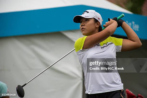 Lydia Ko of New Zealand plays a shot in the Fubon Taiwan LPGA Championship on October 9, 2016 in Taipei, Taiwan.