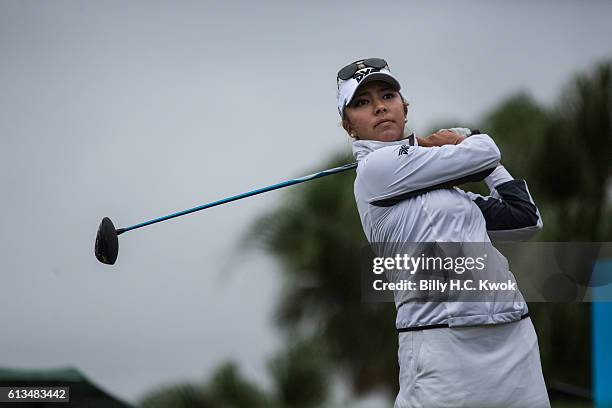 Alison Lee of Valencia, CA plays a shot in the Fubon Taiwan LPGA Championship on October 9, 2016 in Taipei, Taiwan.