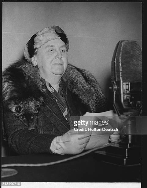 Queen Wilhelmina of the Netherlands broadcasts a message to her people while in exile in London during the Nazi occupation of the Netherlands. The...