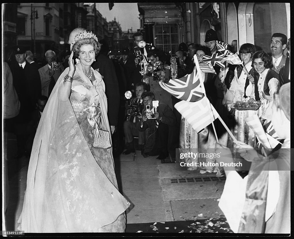 Queen Frederika of Greece Outside Claridge's