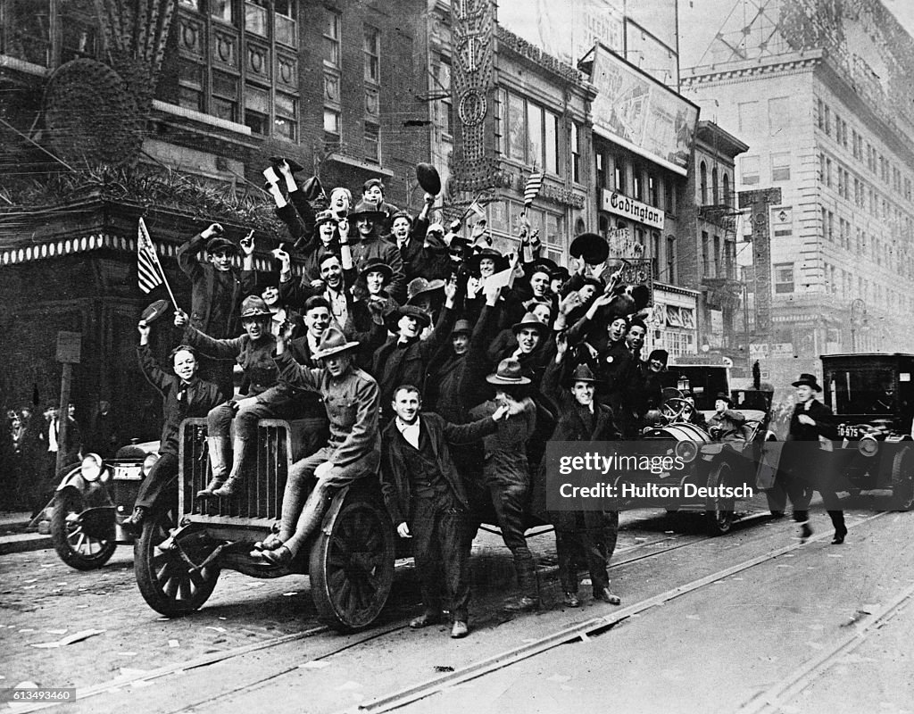 Americans Celebrating End of World War I