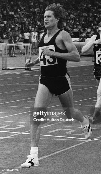 John Walker, the New Zealand middle-distance runner and former world record holder of the mile, in training in 1975.