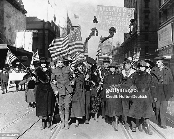 Soldiers Celebrating Peace After World War I