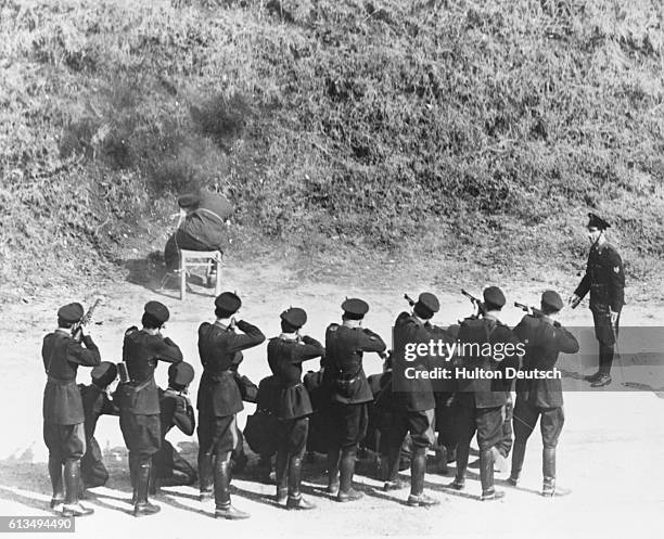 Pietro Caruso, an Italian fascist who was responsible for the death of many of his countrymen during the Second World War is shot in the back of the...