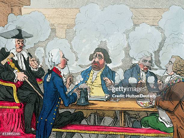 Smoking Club, Satirical Print