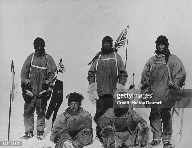 Laurence Oates, H.R. Bowers, Robert F. Scott, Edward A. Wilson and Edgar Evans at the south south pole. A destination they reached a month after...