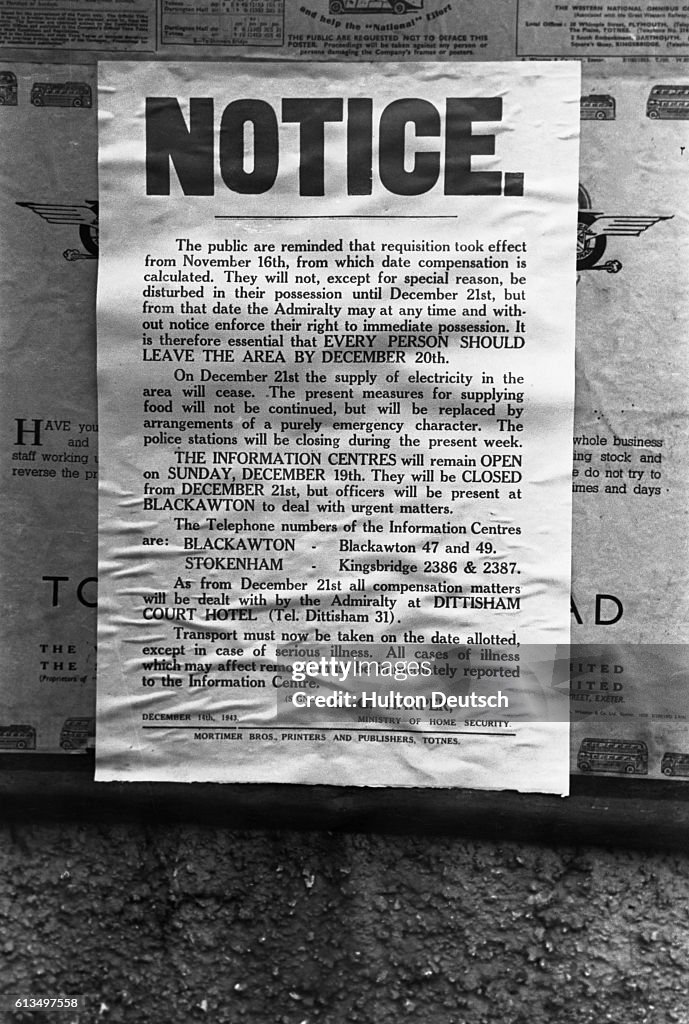Evacuation Notice