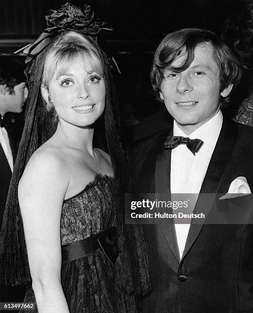 Polish film director and actor Roman Polanski with his wife, American actress Sharon Tate at the London premiere of Polanski's latest film...