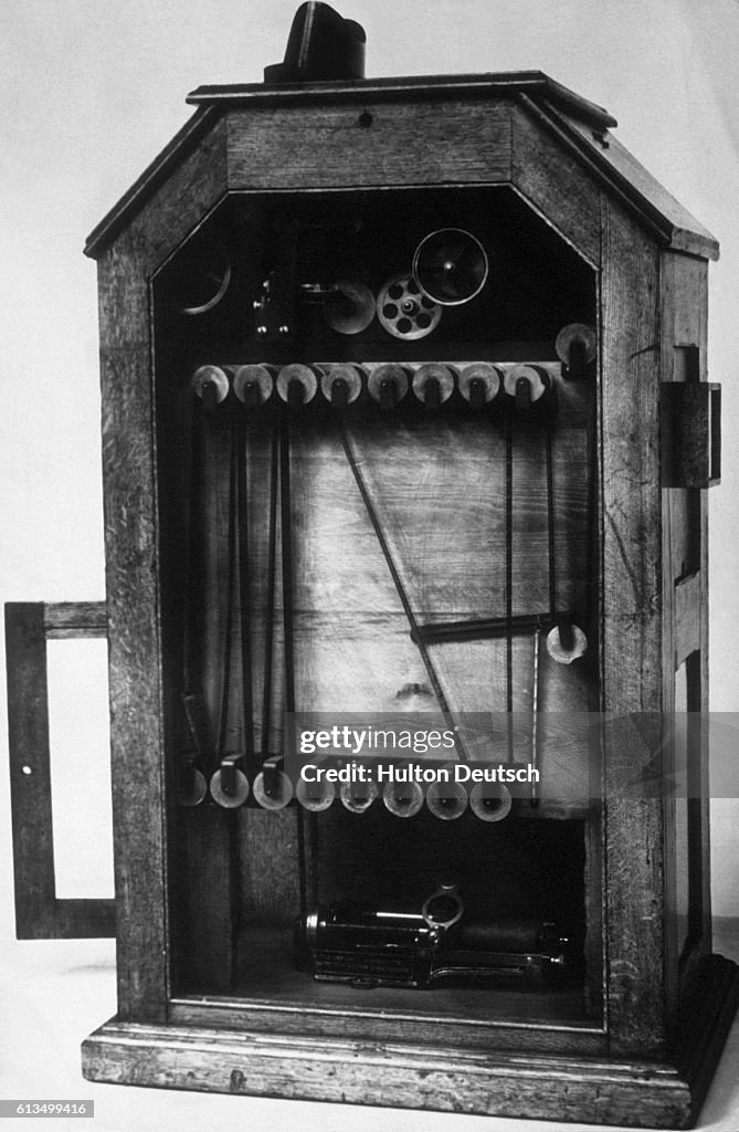 The Kinetoscope Patented By The American Inventor Thomas Edison The the-kinetoscope-patented-by-the-american-inventor-thomas-edison-the