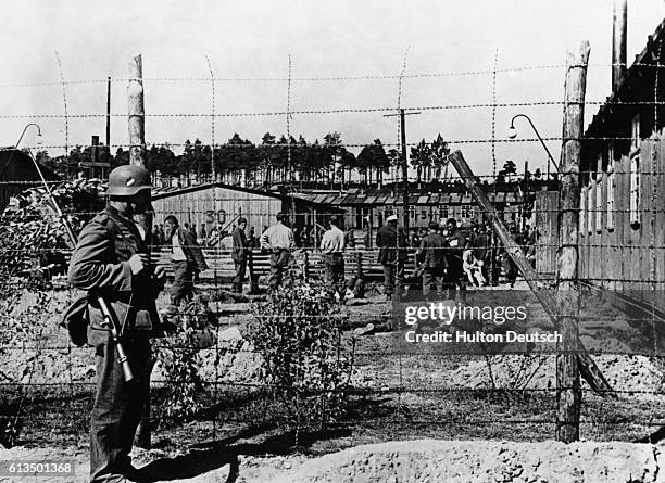 Polish prisoners at a Nazi concentration camp