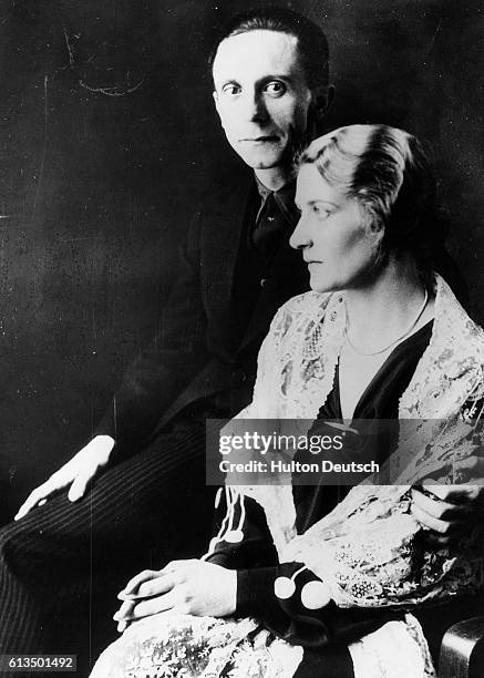 Dr Goebbels, Nazi propaganda minister, with his wife.