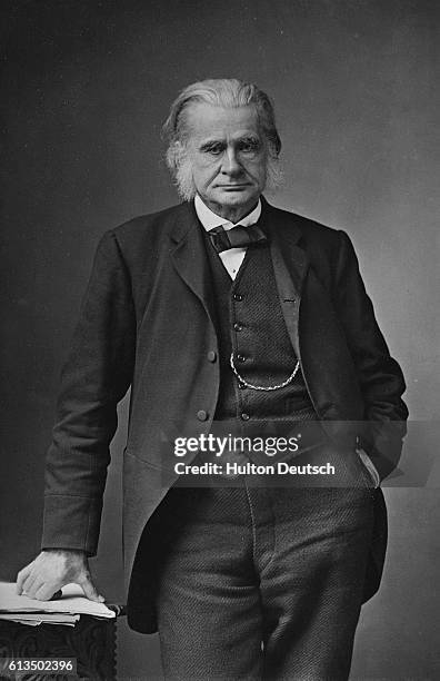 The biologist Thomas Henry Huxley in old age. He was an agnostic and championed Charles Darwin's evolutionary theories.