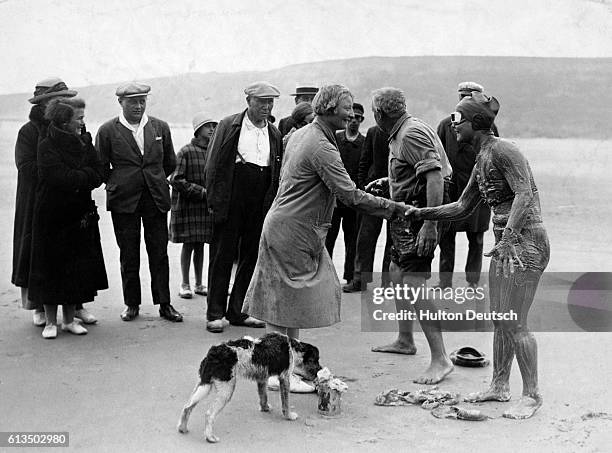 For the first time in history the English channel was swum yesterday by a girl Miss Gertrude Ederle, the 18 year old American athlete. Miss Gertrude...