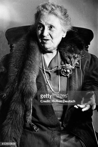 Maria Montessori , the Italian Educationalist, and Nursery teacher who founded Montessori schools worldwide, which advocated a system of freedom of...