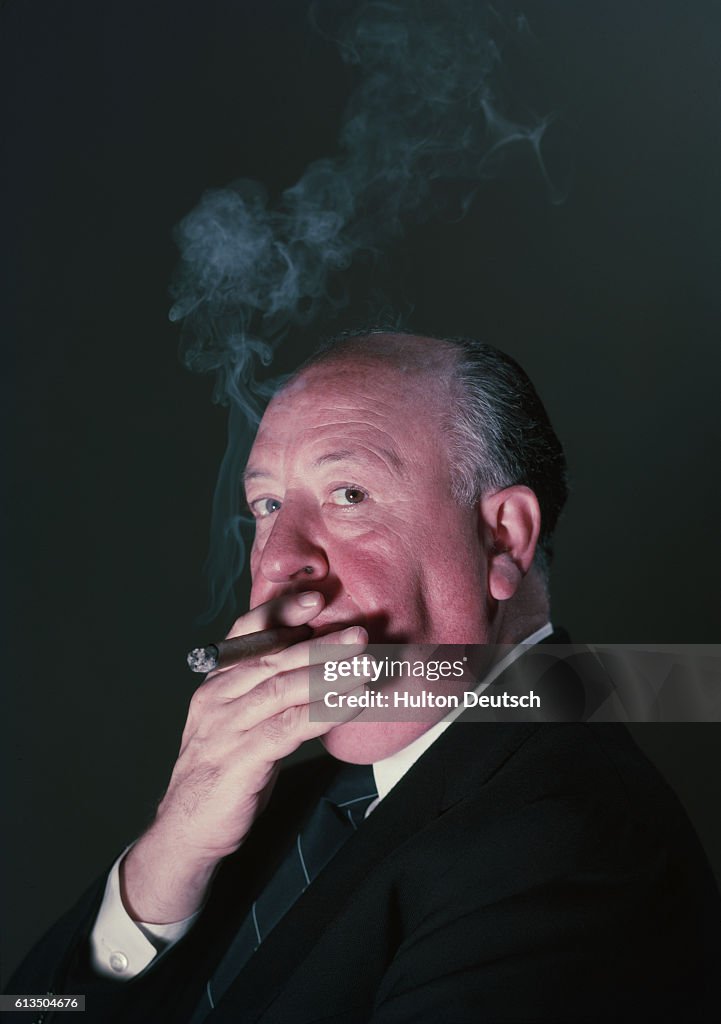Alfred Hitchcock with Cigar