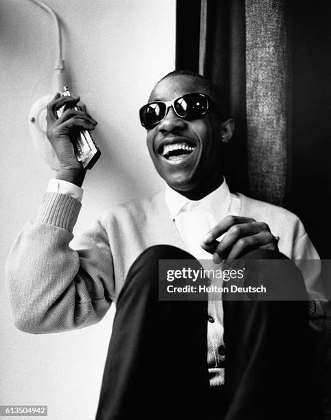 American singer-songwriter Stevie Wonder, 1965.