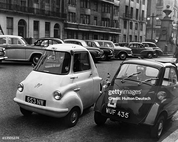 Williams and S. Key drive the Isetta and Scootacar bubble cars in order to try to prove to the Ministry of Health that they are suitable for disabled...