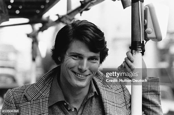 American actor Christopher Reeve famous for the role of Superman.