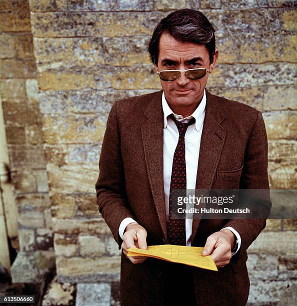 American actor Gregory Peck, born Eldred G. Peck in 1916, photographed while in London filming the movie Arabesque. He received an special Oscar in...