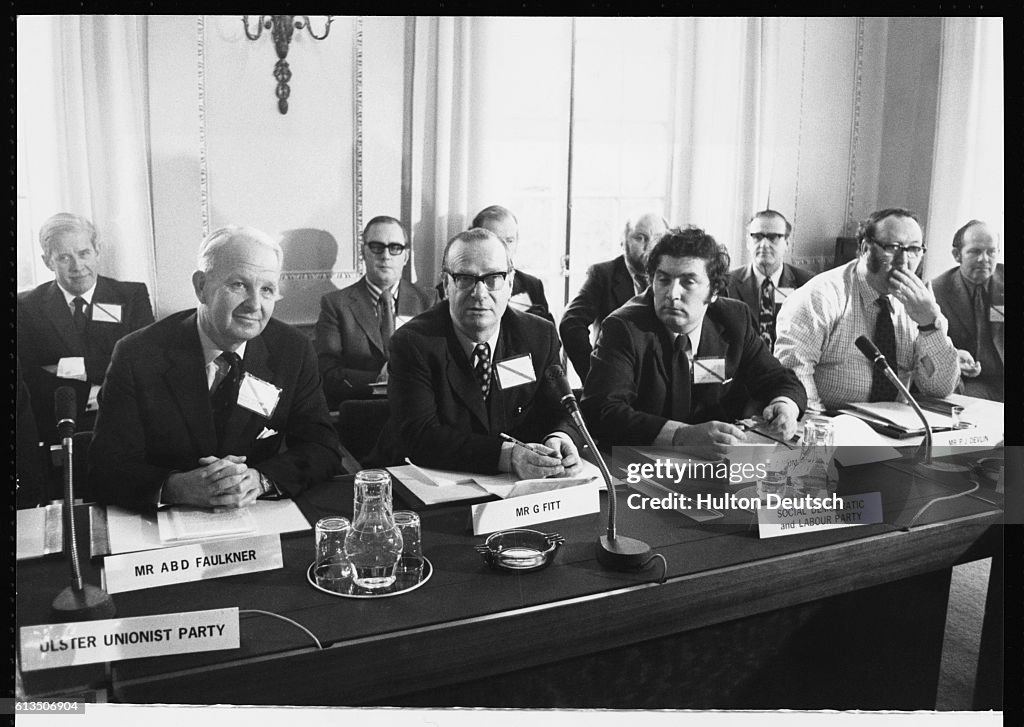 Irish Unity Brian Faulkner, the designated leader of Ulster's Executive, G. Fitt ...