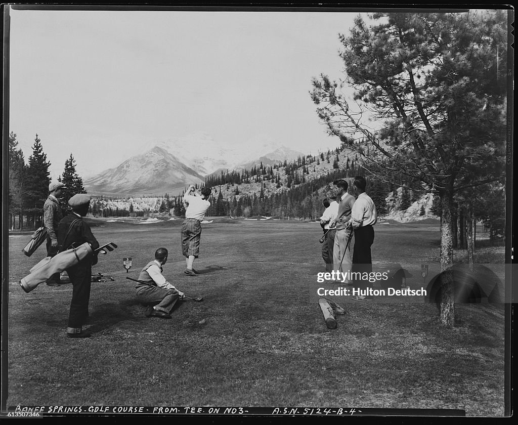 Teeing Off at Banff Springs Hole 3