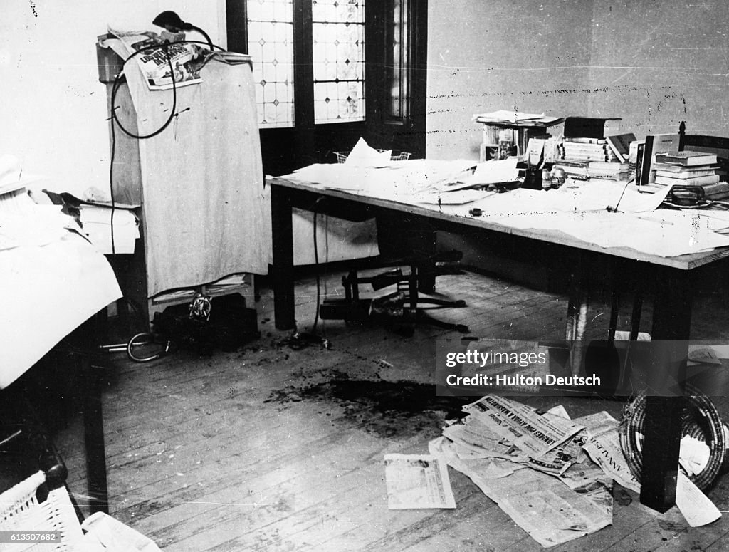 Assassination Scene of Soviet Politician Leon Trotsky