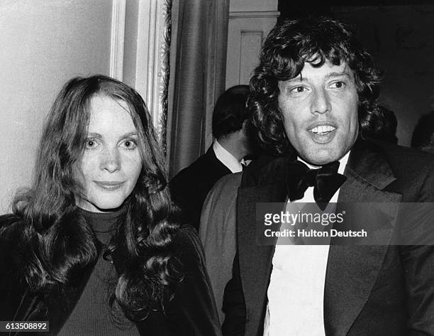 The British dramatist Tom Stoppard with Tisa Farrow, 1974. Miss Farrow is the sister of American actress Mia Farrow.