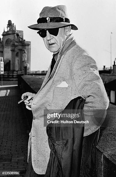 American film director John Ford in Naples, 1954.