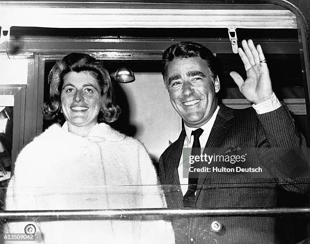English film and TV actor Peter Lawford and his wife Patricia Kennedy.