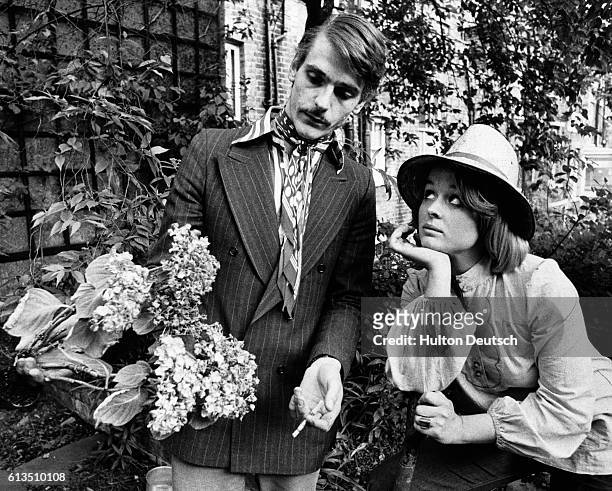 Jeremy Irons and Sinead Cusack in the garden of their new Hampstead home