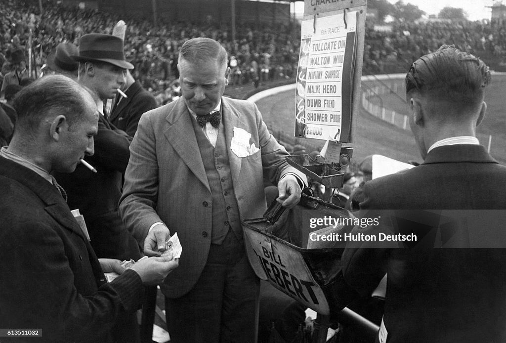 Bookmaker at a Greyhound Track
