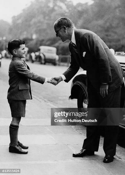 Joseph Kennedy Shaking Son's Hand Joseph Kennedy Shaking Son's Hand