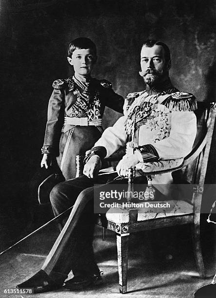 Czar Nicholas II and His Son Alexis