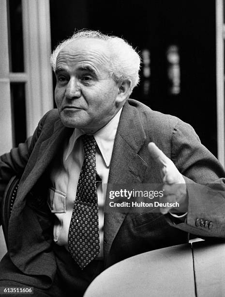 David Ben-Gurion, Israeli politician and trade unionist.