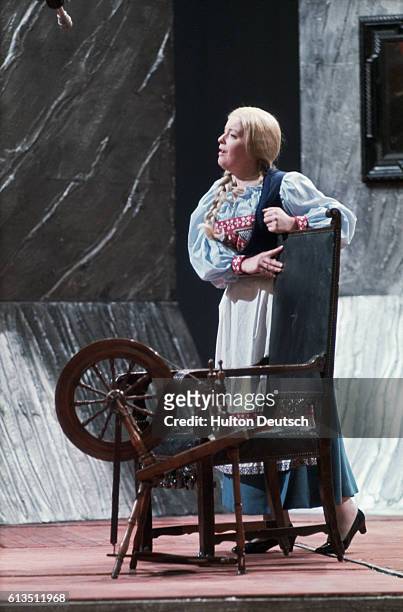 Soprano Gwyneth Jones as Senta in Wagner's opera The Flying Dutchman.