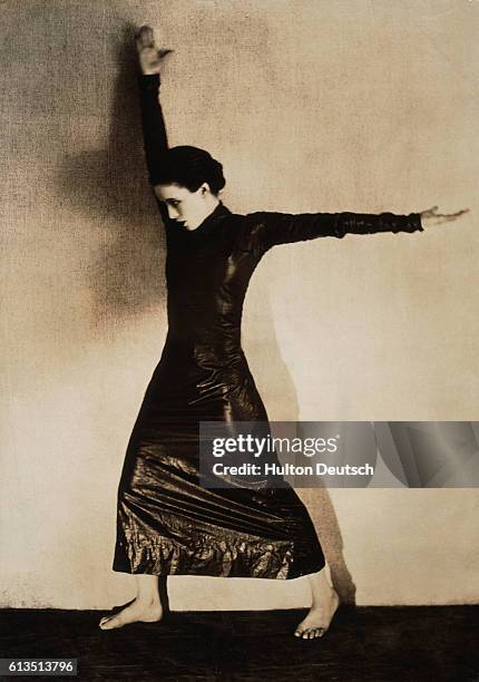 American dancer Martha Graham appearing in 'Strike'. Graham; Martha: American dancer, teacher, choreographer and pioneer of modern dance.