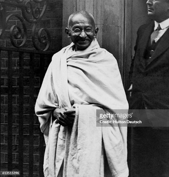 Mahatma Gandhi in Doorway