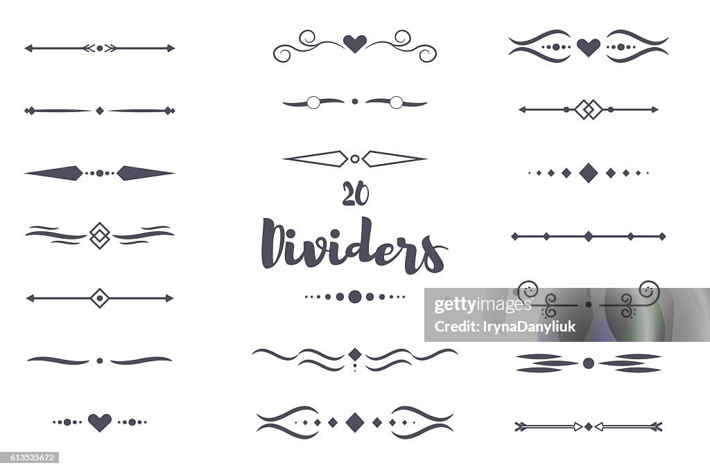 Notes Divider Vector Collection Of Vector Dividers High-Res Vector Graphic - Getty Images