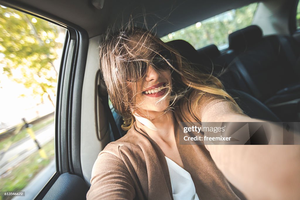 Carfie (selfie in the car)