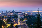 View of Bergamo high city
