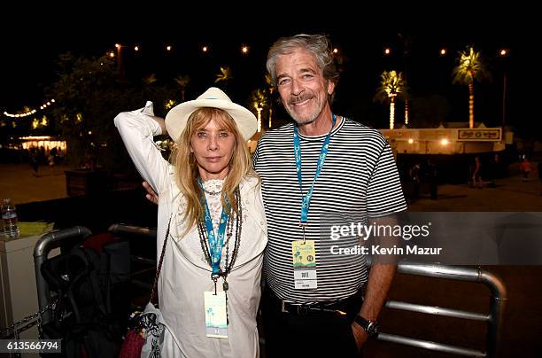 Actress Rosanna Arquette and Todd Morgan attend Desert Trip at The Empire Polo Club on October 8, 2016 in Indio, California.